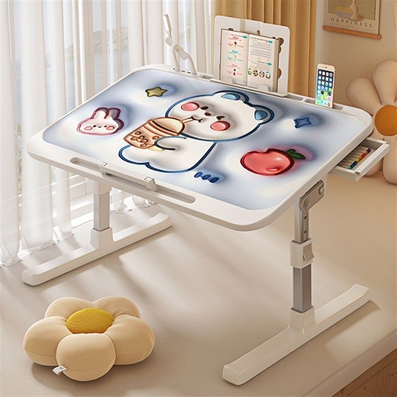 床上小桌子可升降折叠卡通学生写字桌宿舍书桌可调节家用飘窗炕桌,3C数码配件,笔记本膝上桌,淘宝优惠券,粉丝福利购,淘宝优惠卷