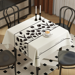 法式正方形餐桌布家用防水防油八仙桌小方桌复古桌垫餐桌茶几台布