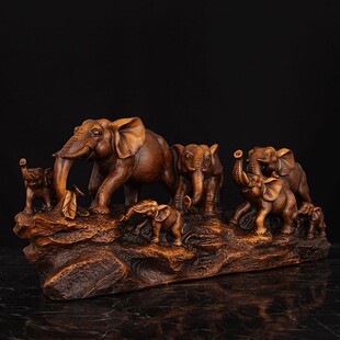 饰摆设工艺品办公室开业乔迁送礼 大象摆件客厅电视柜隔断柜家居装