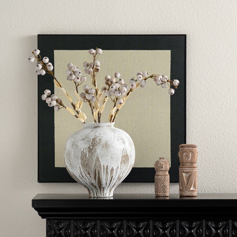 侘寂风中古雪花釉陶瓷手工花瓶复古怀旧会所民宿酒店陈列软装摆件,家居饰品,花瓶,淘宝优惠券,粉丝福利购,淘宝优惠卷