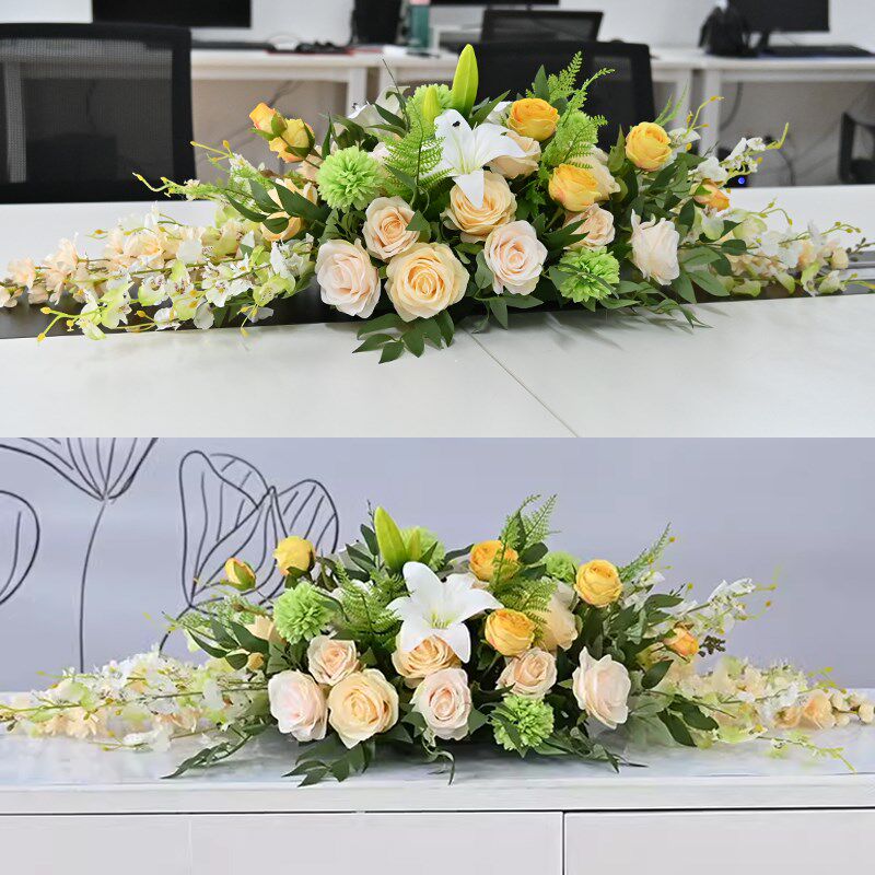 仿真假花商务会议餐桌餐厅酒店宴会前台桌面摆花长桌花装饰摆件
