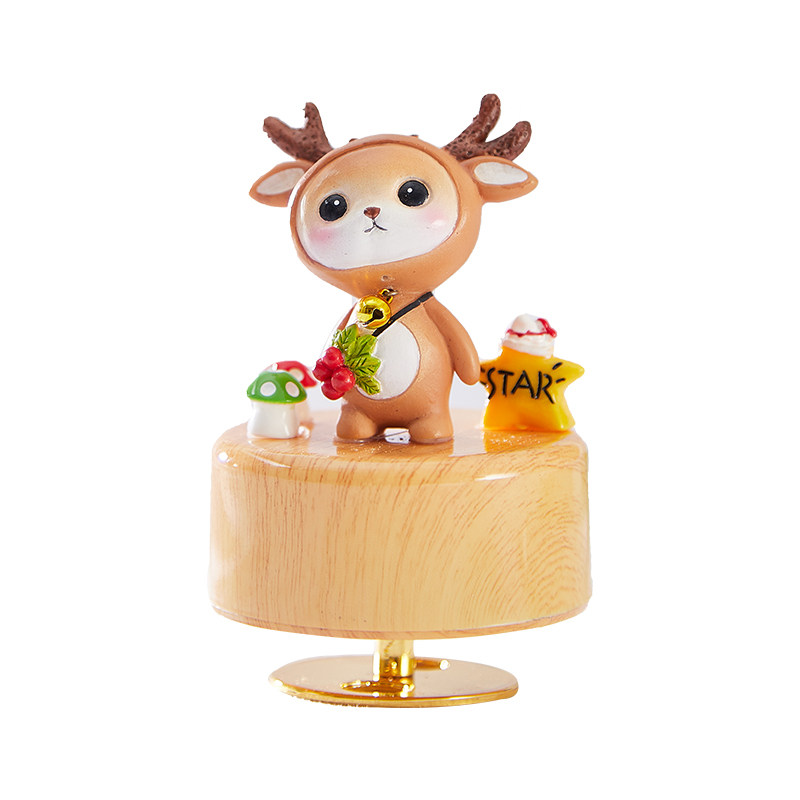 手作卡通音乐盒木质八音盒旋转底座diy黏土创意生日礼物送男女孩,家居饰品,音乐盒,淘宝优惠券,粉丝福利购,淘宝优惠卷