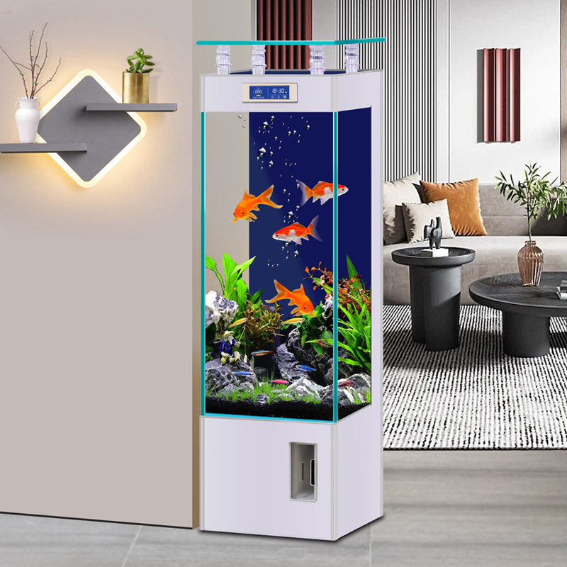 超白鱼缸客厅2023新款立式方形小型鱼缸生态玻璃缸循环过滤水族箱,宠物/宠物食品及用品,桌面缸,淘宝优惠券,粉丝福利购,淘宝优惠卷