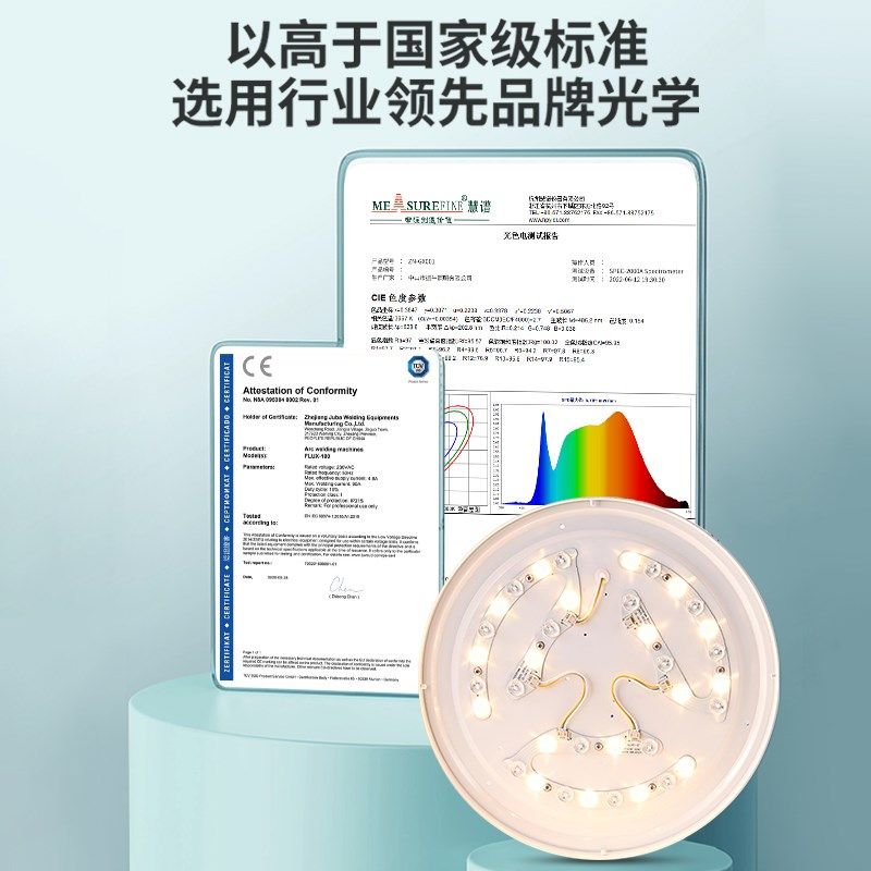 护眼吸顶灯led灯芯替换全光谱三色智能调光风扇灯板客厅磁吸灯盘,家装灯饰光源,LED球泡灯,淘宝优惠券,粉丝福利购,淘宝优惠卷