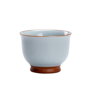 天青汝窑主人杯单杯开片可养大号个人专用陶瓷品茗杯喝茶功夫茶具