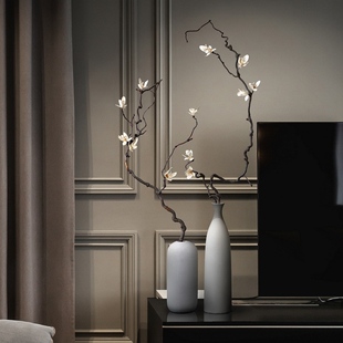 插花干花树枝装饰桌子摆件家居客厅摆设落地真花干枝假花干支花束