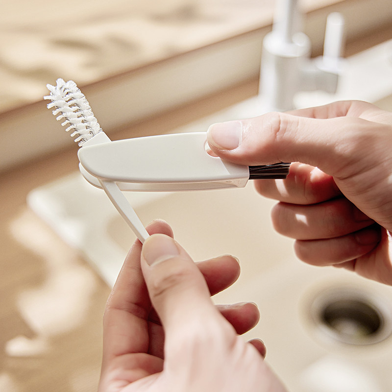 三合一杯盖刷水杯清洗神器缝隙凹槽清洁刷保温杯口刷海绵长柄杯刷,家庭/个人清洁工具,杯刷/瓶刷,淘宝优惠券,粉丝福利购,淘宝优惠卷