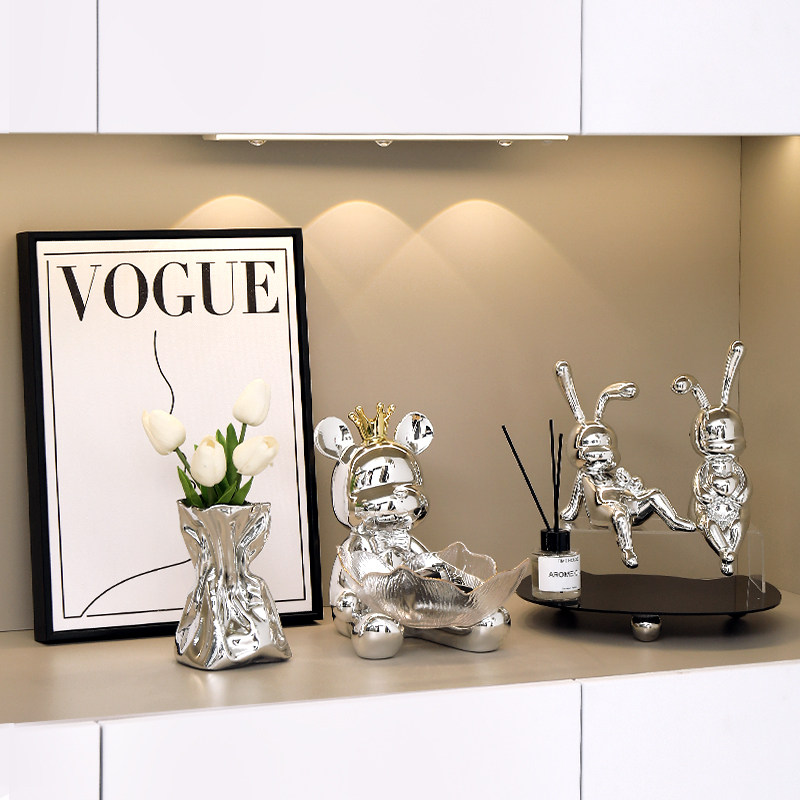 轻奢玄关柜收纳摆件高档家居饰品客厅进门口餐边柜装饰品工艺摆设,家居饰品,装饰摆件,淘宝优惠券,粉丝福利购,淘宝优惠卷