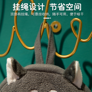 擦手巾挂式厨房擦手毛巾吸水擦手布化妆室可爱洗手儿童插手小手帕