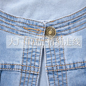 新款 柔软牛仔外套女夏季 无领浅色小款 搭配裙子防晒衣中袖 薄款 短款