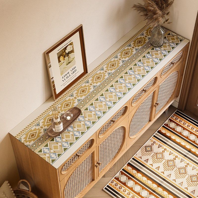 美式鞋柜垫子台面保护垫轻奢高级感电视柜桌布防水防油餐边柜桌垫,居家布艺,桌布,淘宝优惠券,粉丝福利购,淘宝优惠卷