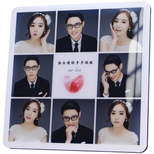 九宫格相框摆台定制水晶照片组合制作结婚纱照放大简约儿童相片架