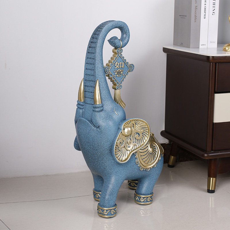 大象落地摆件客厅大型号装饰品移动茶几电视柜边几中式象托盘收纳,家居饰品,装饰摆件,淘宝优惠券,粉丝福利购,淘宝优惠卷