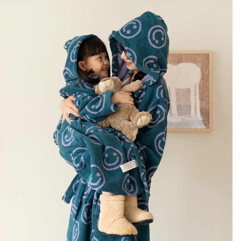 宝宝浴巾带帽斗篷纯棉洗澡游泳可穿儿童大人纯棉毛巾卡通笑脸浴袍,婴童用品,浴巾,淘宝优惠券,粉丝福利购,淘宝优惠卷