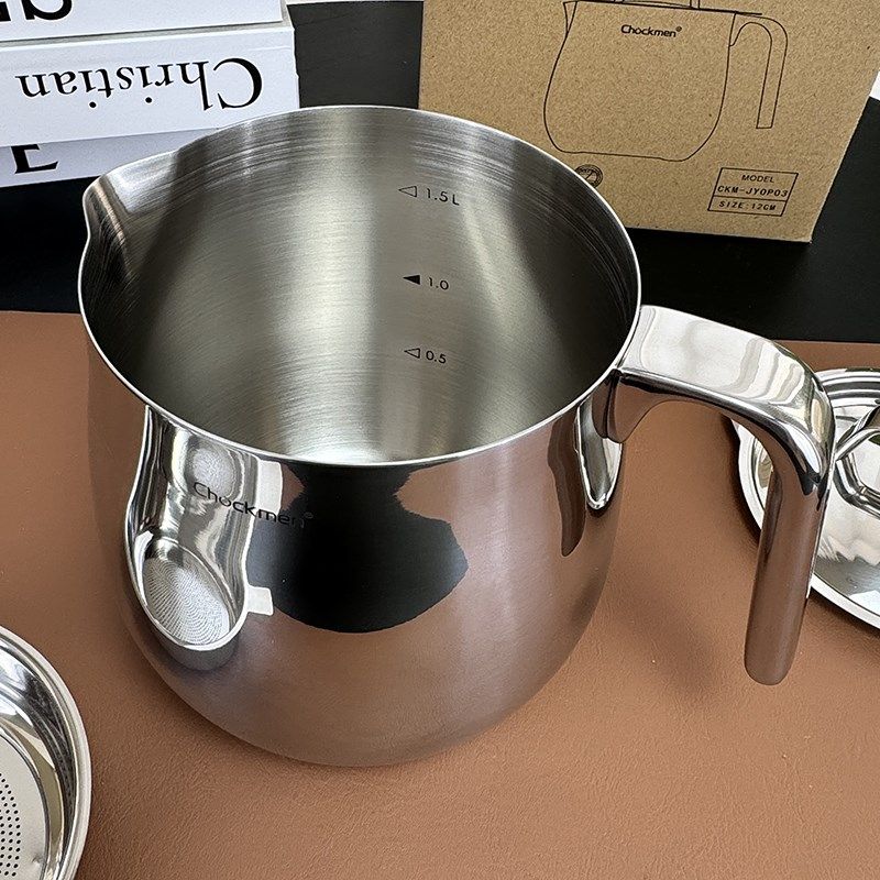 新款18/10不锈钢滤油壶家用装油油罐多用厨房过滤豆浆油渣1.5L,厨房/烹饪用具,油壶,淘宝优惠券,粉丝福利购,淘宝优惠卷