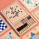大号木质五子棋飞行棋跳棋象棋蛇棋盘棋类大全多功能儿童益智玩具