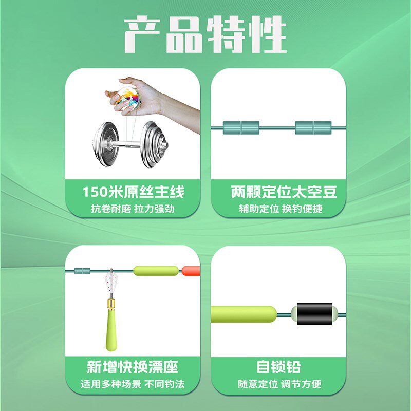 绑好钩谷麦钓组鱼线主线子线成品套装矶钓逗钓前打盘车无需倒线