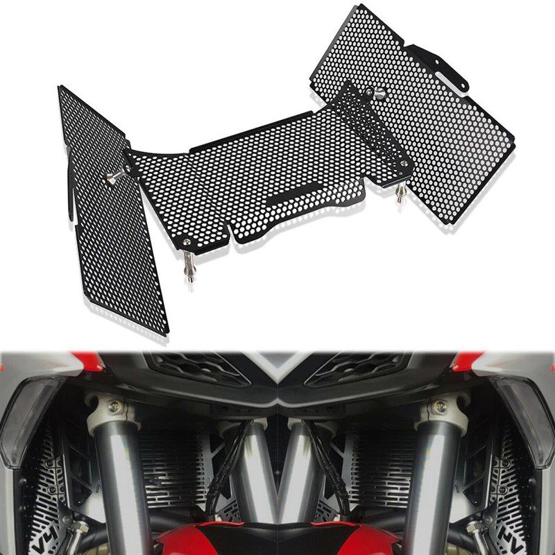 适用杜卡迪揽途Multistrada V4改装水箱网防护罩散热器保护网配件