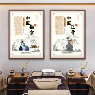 中医养生馆挂画望闻问切理疗调理壁画中医文化推拿医院牌匾装饰画