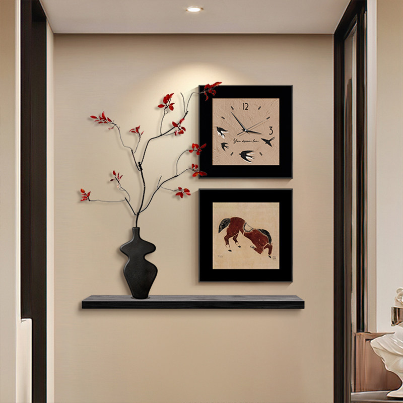 中古风钟表玄关装饰画高级感客厅背景墙组合挂画招财复古餐厅壁画,家居饰品,现代装饰画,淘宝优惠券,粉丝福利购,淘宝优惠卷