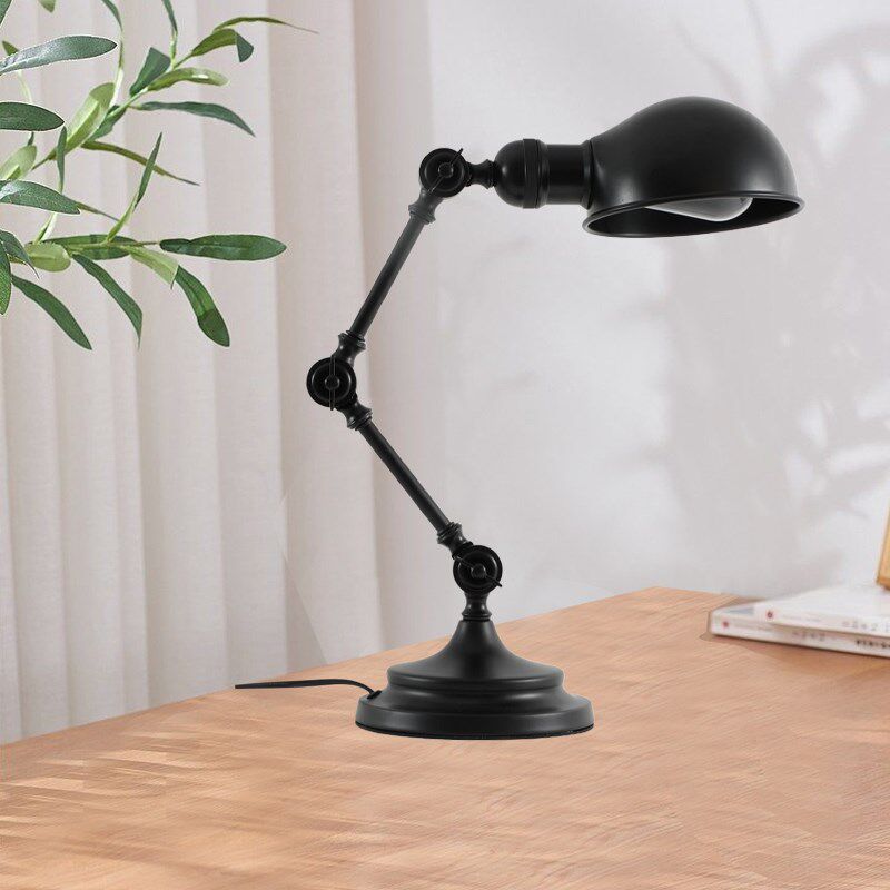 复古工业风金属长臂折叠护眼学习台灯阅读书桌卧室床头E27桌面