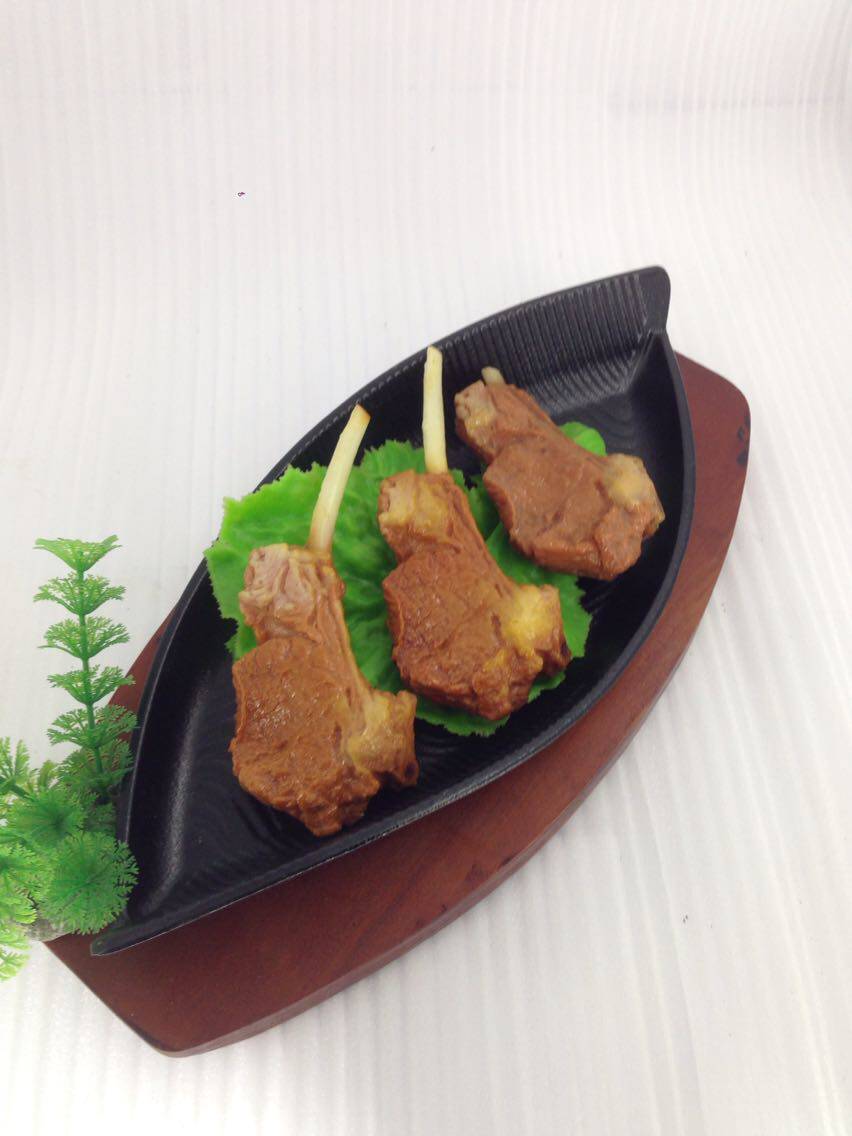 加厚铸铁西餐牛扒铁板 牛排铁板 烧烧烤盘 家用铁板盘鱼形铁板烧