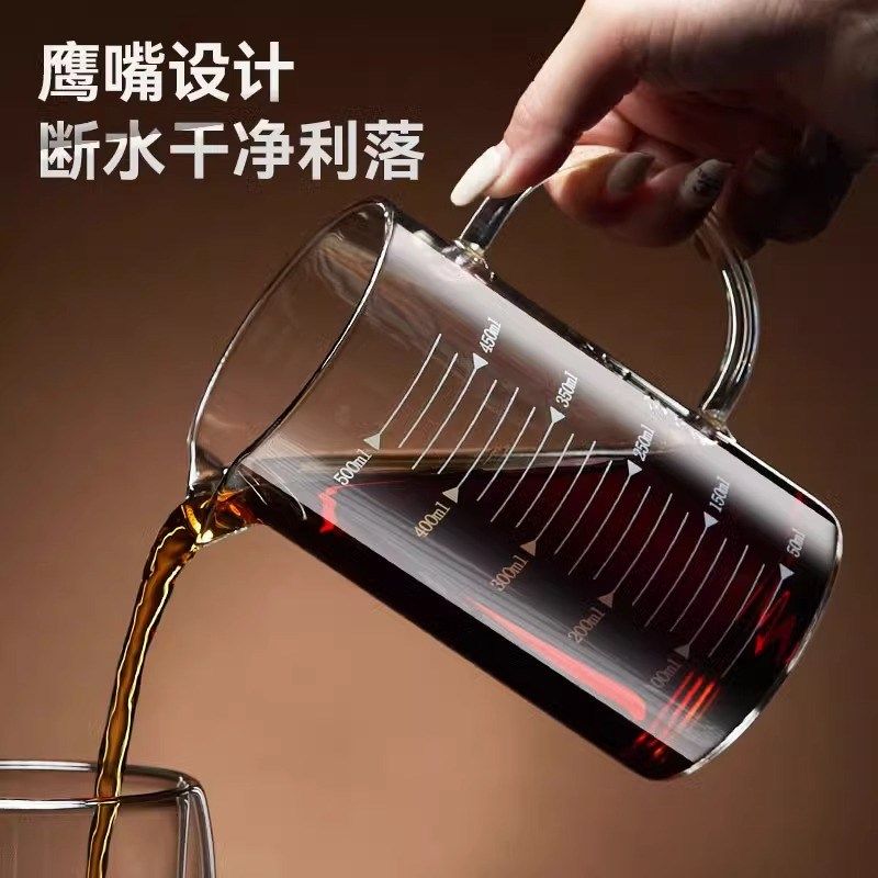 玻璃量杯带刻度耐高温家用食品级烘焙打蛋杯子牛奶杯微波炉可加热