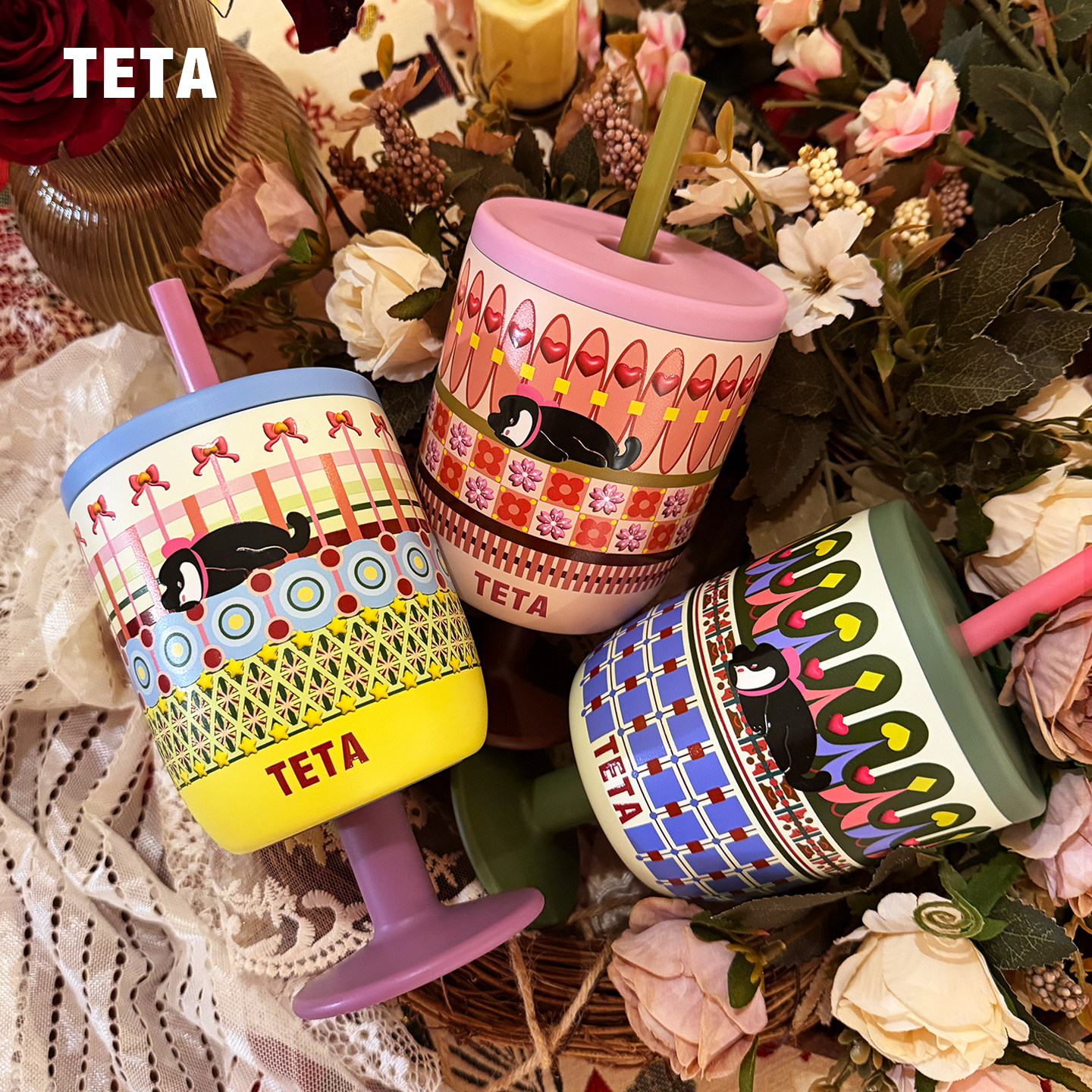 TETA吸管高脚杯·创意礼物保温杯