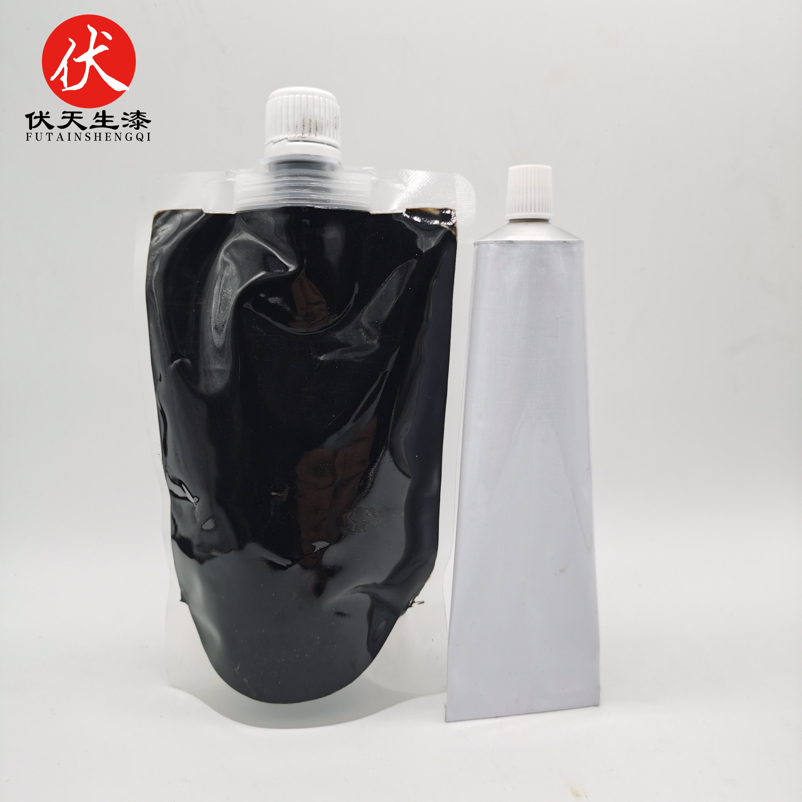 黑色推光漆/大漆材料/天然大漆 铝管支装/袋装 伏天精制推光漆