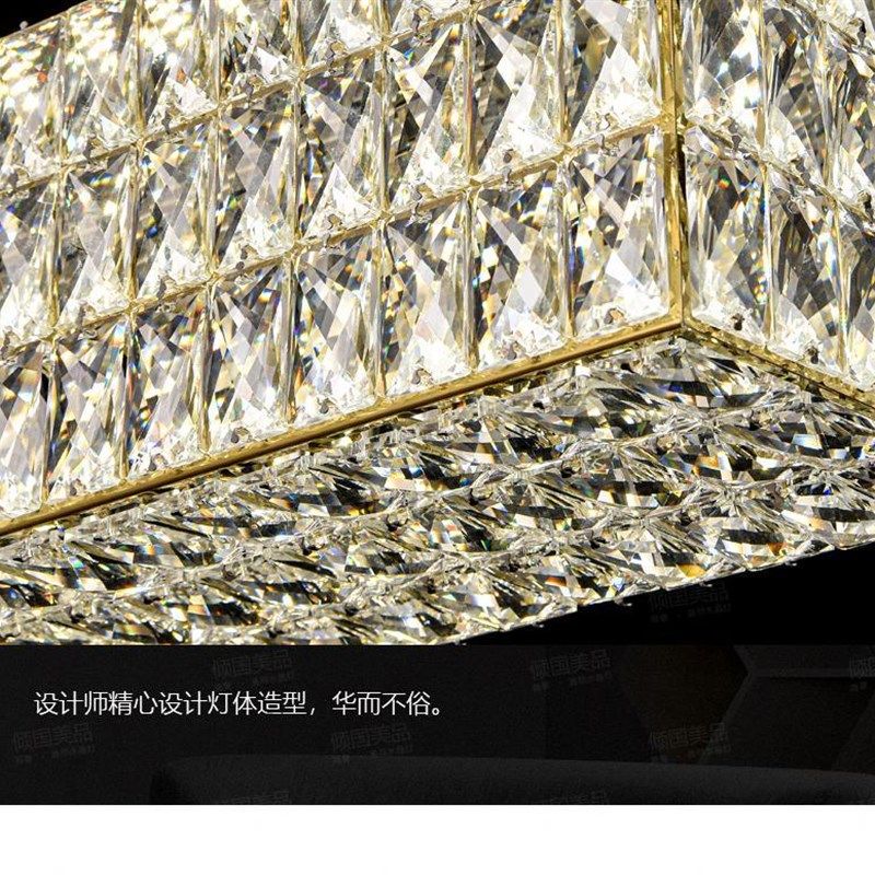 轻奢餐厅吊灯长条一字水晶餐桌灯简约创意设计师吧台客厅饭厅灯具,家装灯饰光源,餐厅吊灯,淘宝优惠券,粉丝福利购,淘宝优惠卷