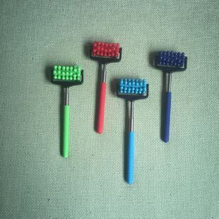 伸缩背部滚动男女不锈钢抓痒器脖子颈部点穴滚轮按摩腿部后背滚轮