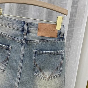 2024夏季新款时尚百搭牛仔短裙简约显瘦A字裙裤短款高腰半身裙女