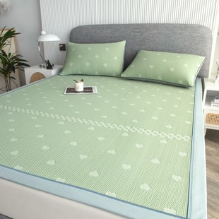 新款乳胶凉席三件套夏季冰丝空调席子家用可机水洗夏凉席垫床笠款