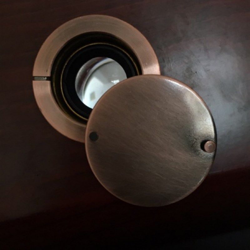 防盗门猫眼门镜不带门铃家用高清镜片14 35通用金属防撬猫眼带盖