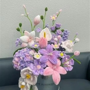 手工diy编织扭扭棒花束材料包自制成品抱抱桶仿真花送女朋友闺蜜