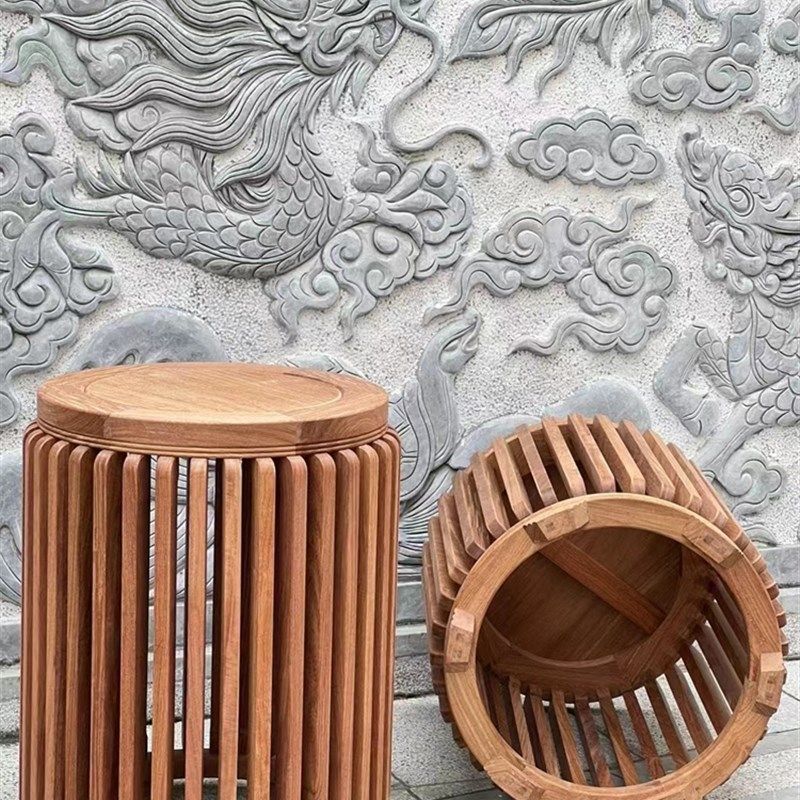 大果紫檀圆鼓凳直棂鼓凳如图按顾客指定颜色做油漆不支持退换货,住宅家具,红木椅凳,淘宝优惠券,粉丝福利购,淘宝优惠卷