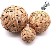 饰工艺品古代足 手工编织蹴鞠球天然制作藤球竹篾绣球道具缅甸装