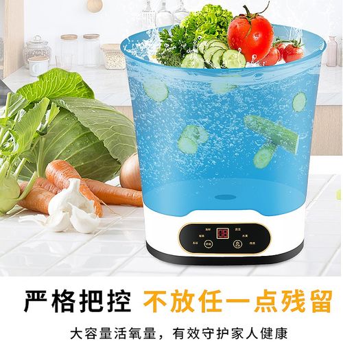 智能果蔬消毒机家用多功能食材机超声波臭氧洗菜净化机
