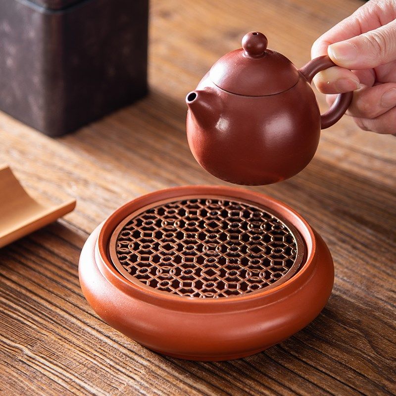 朱泥紫砂壶垫茶托壶承圆形沥水养壶壶托零配功夫茶具配件隔热底座