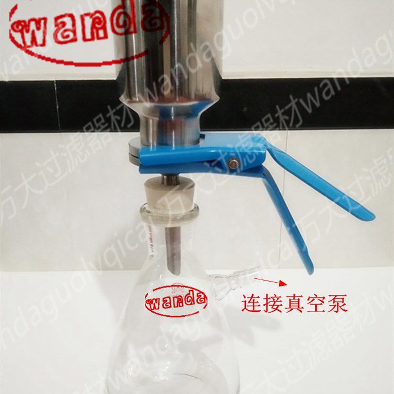 玻璃砂芯抽滤装置5CM滤膜过滤器M50不锈钢杯式过滤器带抽滤瓶和泵