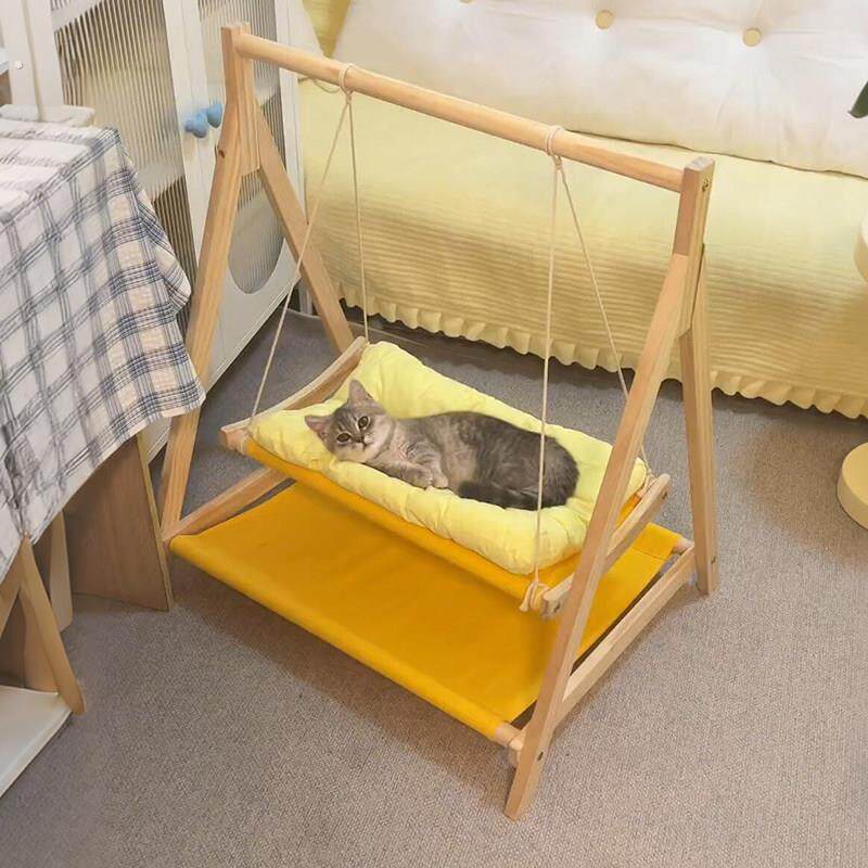 猫咪吊床上下双层猫窝夏季小猫小型犬睡觉专用悬挂式秋千吊床摇篮