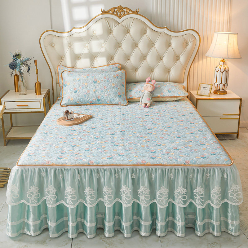 欧式可拆卸乳胶凉席三件套全包床笠式床罩冰丝软席夏季空调凉席子,床上用品,乳胶席,淘宝优惠券,粉丝福利购,淘宝优惠卷