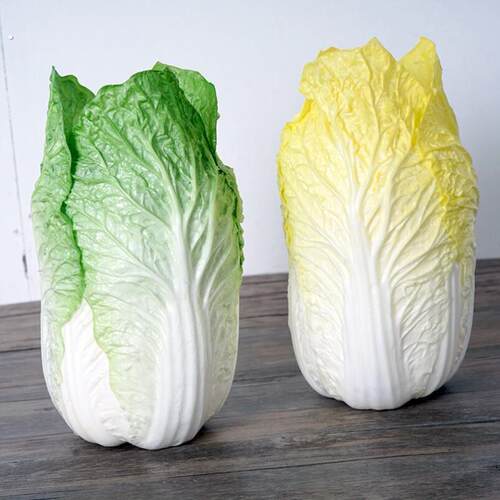 仿真蔬菜大白菜模型假蔬菜黄青白菜橱柜场景摆件展示摄影装饰道具