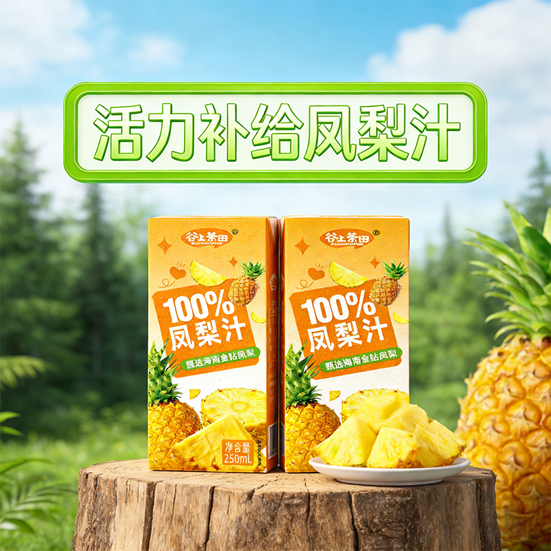 【到手十盒】100%NFC凤梨汁配料干净小瓶菠萝汁整箱饮料果汁批发