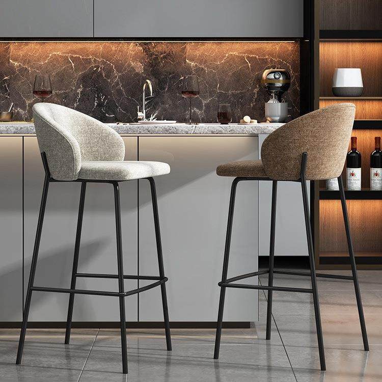 美式复古铁艺吧台椅家用餐厅岛台吧台高脚凳酒吧前台靠背吧椅吧凳