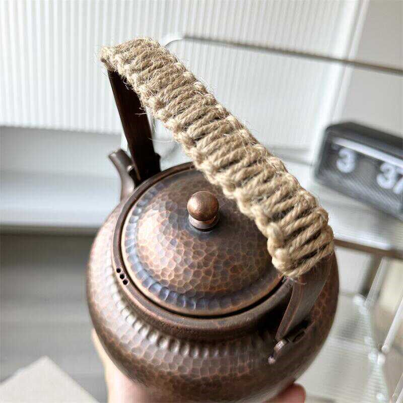 少有!铜壶烧水壶煮茶壶手工纯紫铜茶壶红铜家用沏茶壶茶具电陶炉