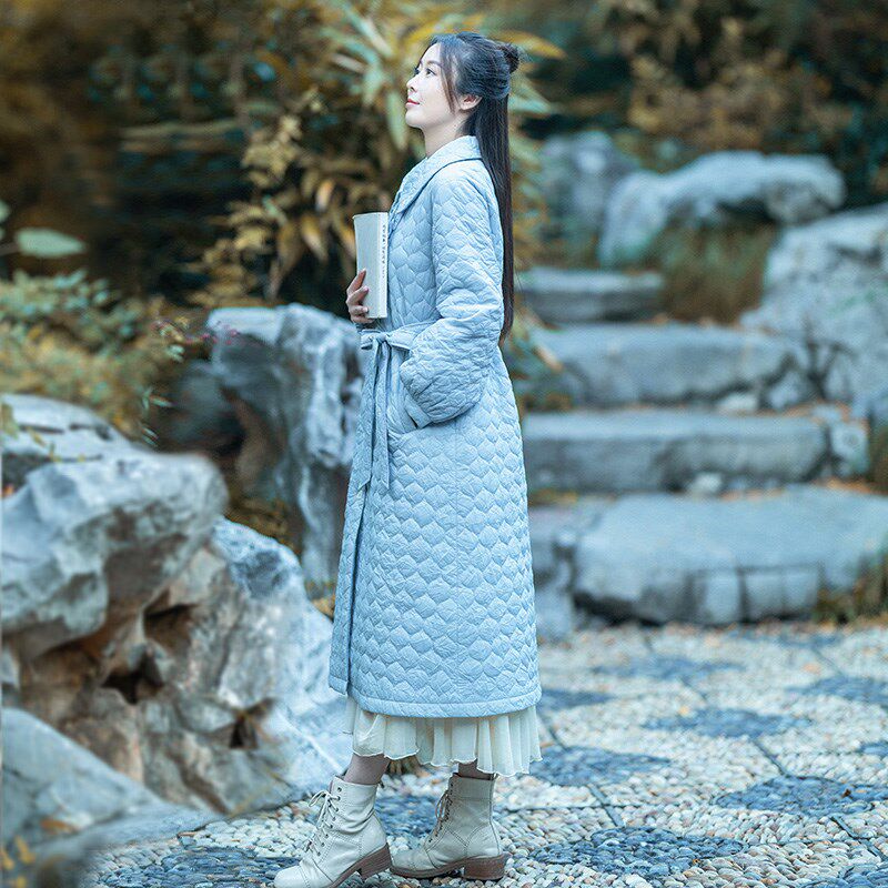 【白日絮语】冬装女新款白色棉衣棉服宽松复古保暖翻领肌理感外套