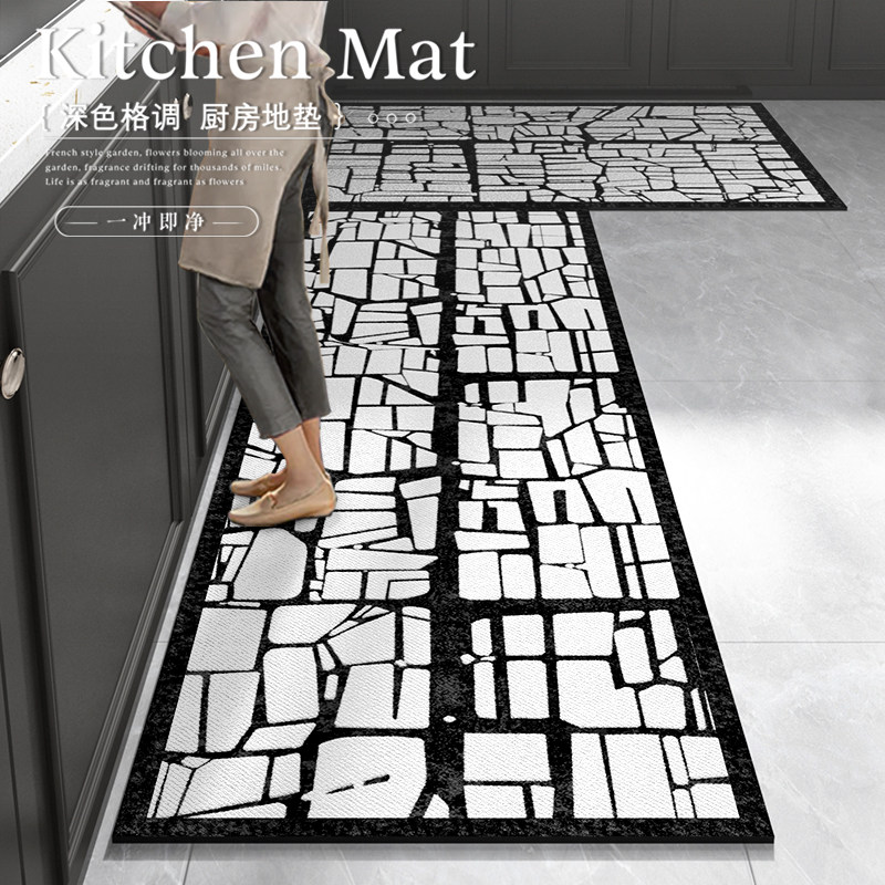 硅藻泥厨房地垫防油防水耐脏脚垫防脏防滑专用l型可擦免洗地毯,居家布艺,厨房地垫,淘宝优惠券,粉丝福利购,淘宝优惠卷