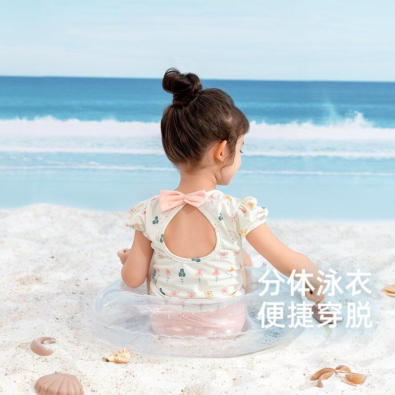 女宝宝游泳衣1儿童夏装小女孩公主泳装温泉潮洋气2岁女童泳衣分体