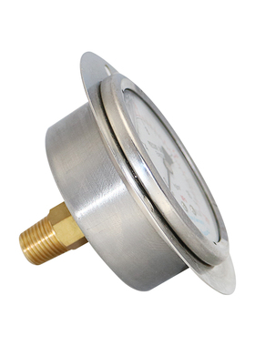 YN60ZT耐抗震压力表60mm轴向带边面板油液压负压1/4 M14*1.5